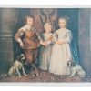 Vintage Italian Grand Master Van Dyck Print Reproduction Les Fils De Charles Ier D'Angleterre Windsor Castle c1951