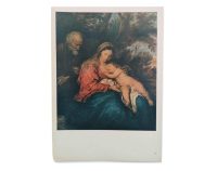 Vintage Italian Grand Master Van Dyck Print Reproduction Repos Pendant La Fuite En Egypte Munich Ancienne Pinacotheque c1951