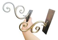 Vintage French Small Brass Ornate Shelf Support Or Hanger Hook Hanging Hanger Bracket Pair Feature Display circa 1950-60’s Vintage French Small Brass Ornate Shelf Support Or Hanger Hook Hanging Hanger Bracket Pair Feature Display circa 1950-60's