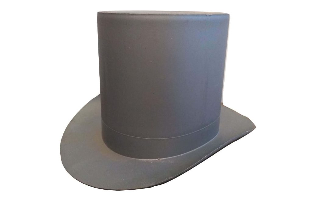 Vintage French Laral Top Hat Grey Champagne Wine Ice Bucket Bar Decor Cooler Display Prop circa 1980-90’s