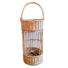 Vintage French Woven Wicker Bottle & Glass Holder Carrier Store Display Shelf Case Unit Storage Rack Bar Cafe circa 1980-90's