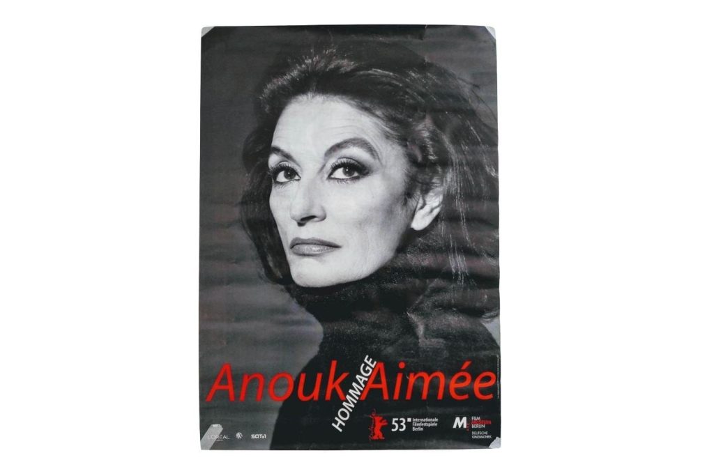 Vintage German Anouk Aimee Hommage Film Museum Berlin Homage Show Poster print display picture photograph promotion c1990’s 2