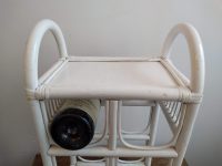 Alternative view of Vintage Chinese Bamboo Wooden Painted Bottle Holder White Wood Small Shelf Shelving Wall Stand Display Plinth c1960-1970's