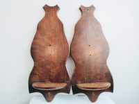 Alternative view of Vintage French Lavabo Trophy Wooden Mount Wall Hanging Display Backboard Board Display Shelf Decor Finishing circa 1950-60s