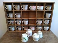 Alternative view of Antique & Vintage French Ceramic China Coffee Espresso Small Cup Cups Collection Wall Hanging Display Ornament c1900-1960's