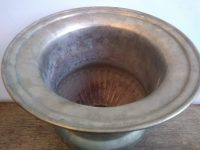 Alternative view of Vintage French Silver Metal Champagne Wine Ice Bucket Cooler Display Stand Handled Trophy Vase Ornate Display Pot c1950-60's