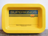 Alternative view of Vintage English Original Plastic Superkings Cigarettes Large Yellow Ashtray Dish Pot Smoking Tobacciana Pub circa 1980-90's