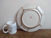 Alternative view of Vintage French Chinese Rose Medallion Ceramic Aqua Green Serving Fruit Large Plate Bowl Dish Table Wall Decor c1940-1950's