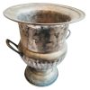 Vintage French Silver Metal Champagne Wine Ice Bucket Cooler Display Stand Handled Trophy Vase Ornate Display Pot c1950-60's