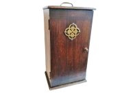 Vintage French Heavy Wood Wooden Bottle Candle Bar Bottle Storage Box Chest Stand Container Door Prop Decor c1940-50's