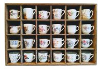 Antique & Vintage French Ceramic China Coffee Espresso Small Cup Cups Collection Wall Hanging Display Ornament c1900-1960's