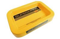 Vintage English Original Plastic Superkings Cigarettes Large Yellow Ashtray Dish Pot Smoking Tobacciana Pub circa 1980-90's
