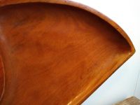 Alternative view of Vintage French Large Carved Wood Wooden Serving Dish Plate Table Centrepiece Decor Catch All Snacks Nuts Crisps c1970's