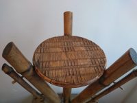 Alternative view of Vintage Asian Worked Bamboo Ornament Flower Plant Pot Stand Display Rest Plinth Decorative Interior Design c1950-60's