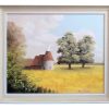 Vintage English Hawkenbury Kent Oast House Hop Drying Acrylic Painting On Hardboard Wood Edward Hartley Picture c1980's