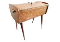 Vintage English Wooden Brown Natural Wood Sewing Craft Storage Box Folding Extending Compartments circa 1960-70’s Vintage English Wooden Brown Natural Wood Sewing Craft Storage Box Folding Extending Compartments circa 1960-70's