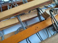 Alternative view of Vintage French Varnished Light Wood Wooden Coat Trouser Clothes Hanger Hook Wardrobe Cloakroom Job Lot x 25 c1970-80's