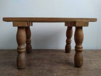 Alternative view of Vintage French Wooden Brown Natural Wood Small Plinth Stand Display Rest Prop Home Made Unique One Off Piece c1970-1980's