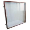 Vintage French Large Empty Display Cabinet Wood Glass Taxidermy Collection Display Cabinet Decor Manor Hunting Lodge c1960s