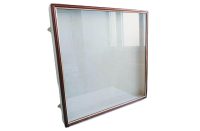 Vintage French Large Empty Display Cabinet Wood Glass Taxidermy Collection Display Cabinet Decor Manor Hunting Lodge c1960s