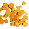 Antique Chinese Carved Yellow Dyed Bone Collection 50+ Circular Gaming Chips Counters Tokens Token Gambling Chip c1900's