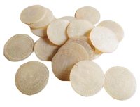 Antique Chinese INDIVIDUAL Small Mother Of Pearl Lotus Flower Round Circular Gaming Chip Counter Token Hand Engraved c1850's