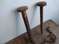 Alternative view of Vintage French Animal Goat Sheep Dog Tethering Tying Securing Stake Pin Chain Farmer Agriculture Farming circa 1960-70's