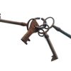 Antique French Medium Rusty Iron Key Collection As Found On Original Keyring Cupboard Drawer Rusty Keys Door Lock c1910-60's