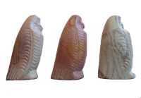 Vintage Soapstone Style Wise Old Owls Set Of Three Decorative Ornament Figurine Display Feature Design Decor c1970-80's