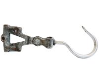 Vintage French Iron Steel Butcher Meat Kitchen Rail Hanging Hook rustic rural agricultural industrial c1970-80's / EVE England