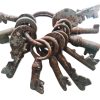 Antique French Small Rusty Iron Key Collection As Found On Original Keyring Cupboard Drawer Rusty Keys Door Lock c1910-70's