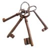 Antique French Medium Rusty Iron Key Collection As Found On Original Keyring Cupboard Drawer Rusty Keys Door Lock c1910's