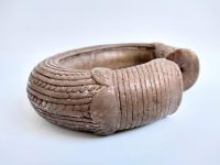 Alternative view of Antique African Niger Baoulé Dogon Solid Brass Copper Manilla Currency Bracelet Bangle Large Jewellery Jewelry c1910-20s