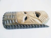 Alternative view of Vintage South Pacific Oceania Folklore Inspired Decorative Wooden Mask Wall Hanging Decor Carving Sculpture Wood Art c1990's