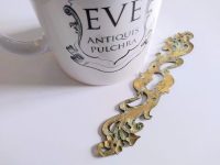 Alternative view of Antique French Ornate Bronze Brass Metal Small Key Hole Plate Cover Decor Keyhole Gold Door Furniture Decoration c1910's