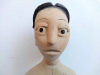 Alternative view of Vintage African Lady Woman Mother Statue Figurine Female Primitive Carving Sculpture Wooden Africa Tribal Art c1970-80's