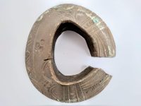 Alternative view of Antique African Niger Baoulé Dogon Bronze Copper Manilla Currency Bracelet Bangle Large Jewellery Jewelry c1910's