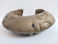 Alternative view of Antique African Niger Baoulé Dogon Bronze Copper Manilla Currency Bracelet Bangle Large Jewellery Jewelry c1910's