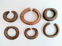 Alternative view of Antique African Niger Baoulé Dogon Small Copper Manilla Currency Bracelet Bangle Large Jewellery Jewelry c1910's