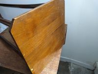 Alternative view of Antique French Wooden Brown Wood Tall Table Display Side Stand Display Rest Plinth Prop Stool Unique One Off c1910-20's