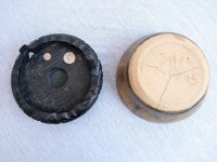 Alternative view of Vintage French Traditional Rustic Rural Pottery Stoneware Dish On Antique Chinese Stand Catch-all Jewellery Bowl c1900-1980's