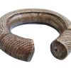 Antique African Niger Baoulé Dogon Solid Brass Copper Manilla Currency Bracelet Bangle Large Jewellery Jewelry c1910-20s