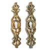 Antique French Ornate Bronze Brass Metal Small Key Hole Plate Cover Decor Keyhole Gold Door Furniture Decoration c1910's