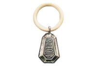 Antique French Silver Newborn Baby Bell Rattle Teething Ring Ornament Pendant Jewellery Jewelry Necklace Hanger Charm 1910's