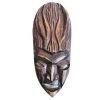 Vintage South Pacific Oceania Islands Decorative Wooden Mask Wall Hanging Decor Carving Sculpture Wood Art c1970-80's