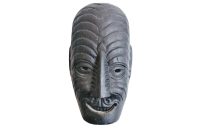 Vintage South Pacific Oceania Islands Maori Face Tattoo Decorative Wooden Mask Wall Hanging Decor Carving Sculpture c1950's