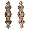 Antique French Ornate Rusty Iron Metal Small Key Hole Plate Cover Decor Keyhole Door Furniture Decoration c1910's