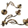 Antique French Piano Wall Sconce Brass Metal Candle Candlestick Stick Pedestal Stand Display Ornate Decor c1900's