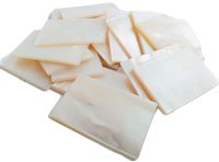 Vintage Chinese INDIVIDUAL Mother Of Pearl MOP Rectangular Plain Gaming Chip Counter Token Marker Hand Carved c1950-1960's