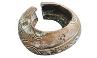 Antique African Niger Baoulé Dogon Bronze Copper Manilla Currency Bracelet Bangle Large Jewellery Jewelry c1910's